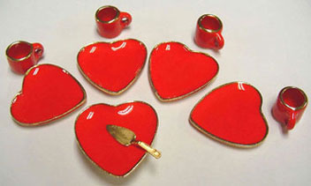 Dollhouse Miniature Heart Desert Set